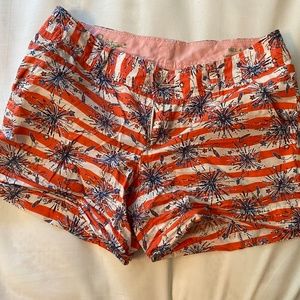 Lilly Pulitzer 5" Callahan Shorts - Red, White, and Blue Fireworks